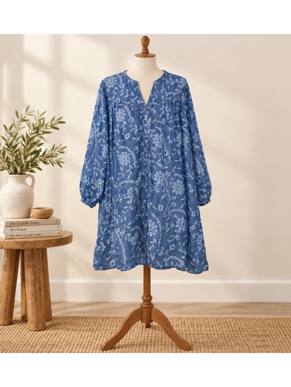 Pioneer woman blue midi dress